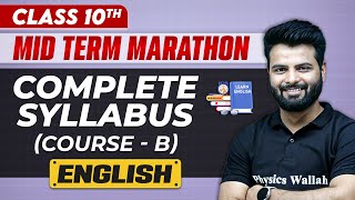 Complete CBSE English  Class 10th  MID Term in One Shot  Marathon Series 🔥 [upl. by Ddarb]