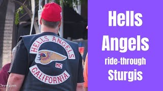 Hells Angles Sturgis RideThrough [upl. by Akinert]