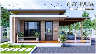 Tiny House Design  5m x 75m with 2bedroom Simple life [upl. by Gibbs]