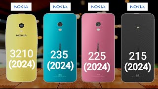 Nokia 3210 4G vs Nokia 235 4G vs Nokia 225 4G vs Nokia 215 4G [upl. by Nyleaj303]