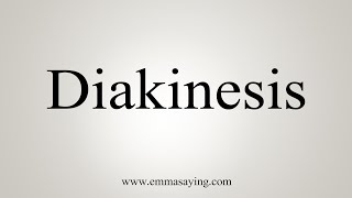 How To Say Diakinesis [upl. by Tamiko2]