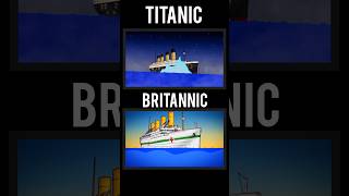 TITANIC VS BRITANNIC  SLEEPING SUN  SINKING ANIMATION FLIPACLIP sinkingships shorts titanic [upl. by Joellyn]