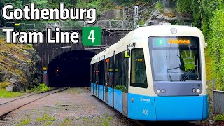 ⁴ᴷ⁶⁰ Exploring Gothenburg Tramways Line 4 [upl. by Hannibal]