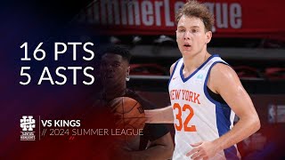 Rokas Jokubaitis 16 pts 5 asts vs Kings 2024 Summer League [upl. by Drahsar]