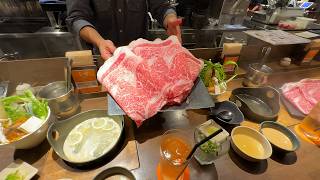 30 Wagyu Hotpot Set in Osaka Japan [upl. by Sudaorb704]