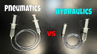 Pneumatics vs Hydraulics  The Difference Between Gases and Liquids Under Pressure [upl. by Annaiviv]