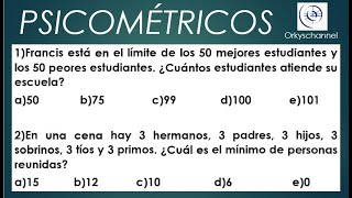 EJERCICIOS PSICOMÉTRICOS  PRIMERA PARTE [upl. by Dur982]