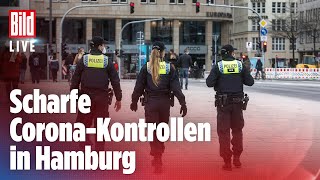 🔴 CoronaIrrsinn Polizei in Hamburg stoppt Jogger und Spaziergänger [upl. by Alyahs]