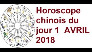 Horoscope chinois du jour 1 4 2018 [upl. by Sateia726]