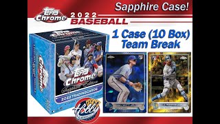 2022 Topps Chrome SAPPHIRE 1 Case 10 Box TEAM Break 11 eBay 092724 [upl. by Rickard850]