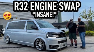 THIS VW TRANSPORTER T5 R32 ENGINE SWAPPED IS INSANE [upl. by Erbe]