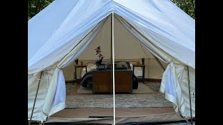 Life inTents Timberline Exchange 6M Bell Tent Review with Setup and Maintenance Tips [upl. by Dreher45]