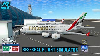 RFS  Real Flight Simulator New York to Dubai Full FlightA380EmiratesFullHDRealRoute [upl. by Ahsiadal]