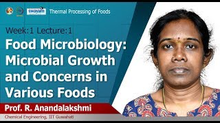 Lec 1  Food Microbiology Microbial Growth and Concerns in Various Foods [upl. by Ymmot]