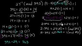 How To Find The Inverse of a Number  mod n   Inverses of Modular Arithmetic  Example [upl. by Peggie]