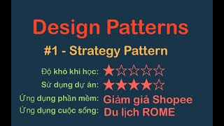 Strategy pattern cách sử dụng của Lv1 và Lv4  Chiến lược thành ROME đến Shopee  Design Patterns [upl. by Dallman]