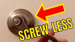 Remove a Door Knob with No Screws Showing  Installing a New Door Handle [upl. by Johnstone24]