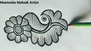 Pencil Shading Mehndi Design For HandMantasha Mehndi Artist 2023 [upl. by Drandell]