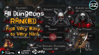 Vampires Fall Origins  ALL DUNGEONS  Ranked from Very Easy to Very Hard  Guide [upl. by Kleon726]