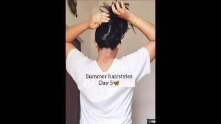 Try this easy summer hairstyle shorts hair hairstyle hack hairtutorial trending hairstyle [upl. by Tebasile]