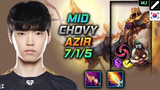 Azir Mid Build Chovy Nashors Tooth Hail of Blades  LOL KR Master Patch 141 [upl. by Ping]