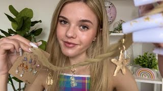 ASMR British Friend Plays With Your Hair 🐚𓇼🫧 hair charms tinsel clips scalp massage etc [upl. by Naomi]