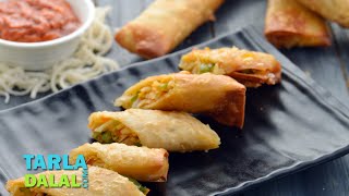 Veg Spring Rolls Recipe Chinese Veg Spring Roll By Tarla Dalal [upl. by Yaned577]