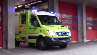 Partenza mezzi Civici Pompieri Lugano in emergenza  Swiss Fire Dept responding [upl. by Pillihpnhoj315]