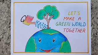 Save Earth drawing for childrens Poster drawing of Save Earthsaveearthsavewatersaveearthdrawing [upl. by Aninaj253]