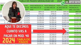 Aquí te decimos cuanto vas a pagar en mod 40 en 2024 [upl. by Arriaet333]