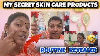 🫣SECRET Skin Care Products REVEALED 😳  This Is My Routine  SnehaLyfStyle [upl. by Aihsinat]