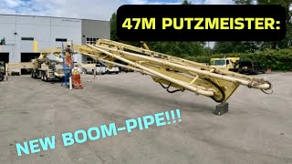 Repiping a PUTZMEISTER 47M boom pump [upl. by Akeemaj]