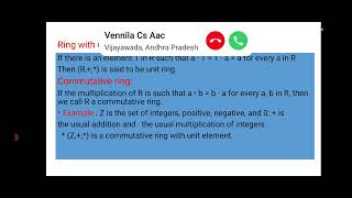 Basics Definitions of Ring Theory  S Yogavalli Assistant Professor  Department of Mathematics [upl. by Nyre]