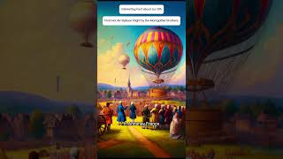 First Hot Air Balloon Flight by the Montgolfier BrothersMontgolfierBrothers HotAirBalloon shorts [upl. by Emelita]