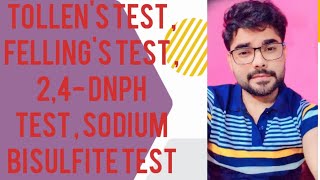 Tollens Test  Fellings Test  24 DNPH test  NaHSO3 test of carbonyl compounds by Arjun sir [upl. by Atnicaj]