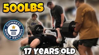 500lbs Bench Press at 17 Years Old [upl. by Waligore]