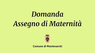 Domanda Assegno di Maternità [upl. by Yrroc]