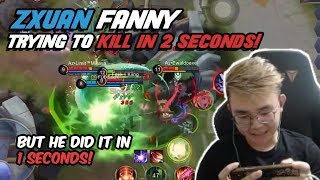 Zxuan Fanny  Kill Enemy in 2 Seconds [upl. by Inaffets]