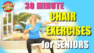 AT HOME Chair Exercises for SENIORS or BEGINNERS  30 minutes no equipment needed [upl. by Amice]