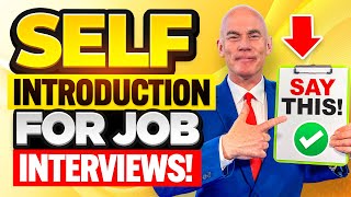 SELFINTRODUCTION for JOB INTERVIEWS in ENGLISH How to INTRODUCE YOURSELF in an INTERVIEW [upl. by Ranique]