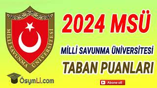 2024 MSÜ Taban Puanları Kara Harp Okulları Hava Harp Okulları Astsubay MYO [upl. by Magnolia]