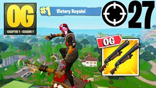 27 Elimination Solo Vs Squads Gameplay Wins Fortnite OG Chapter 1 Season 1 PS4 Controller [upl. by Brennen709]