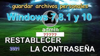 Cómo restablecer la contraseña de Windows 1087 recuperar archivos personalesHirens BootCDMejor [upl. by Artemis]