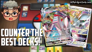 Block the Best Decks with Arceus STAR  Duraludon VMAX Pokemon TCG Deck List  Matches [upl. by Yelraf142]