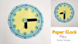 Paper Clock  TLM For Primary School Math  Easy Teaching learning Material  Craft Paper Clock DIY [upl. by Trembly]