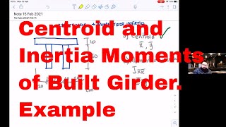 Mech 2 Example of centroids and inertia moments for a built girder [upl. by Larrie]