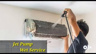 AC servicing jet pump  wet service of split ac  AC servicing kaise Karen [upl. by Iddet]