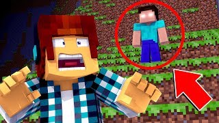 O HEROBRINE EXISTE E APARECEU NO MEU VÍDEO   Minecraft Herobrine [upl. by Sigler]