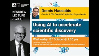 Kendrew Lecture 2021 pt1  Using AI to accelerate scientific discovery  Demis Hassabis [upl. by Ahseuqal]