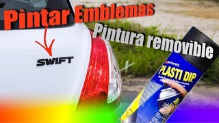 Como Pintar Fácilmente los EMBLEMAS o LETRAS de Auto con PLASTIDIP PINTURA REMOVIBLE 🎨 [upl. by Rubina]